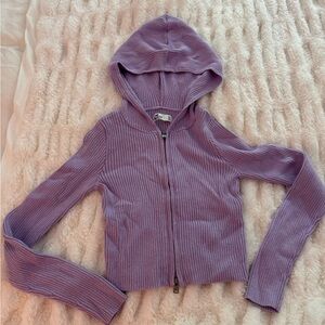 Hollister Lavender Ribbed Hoodie